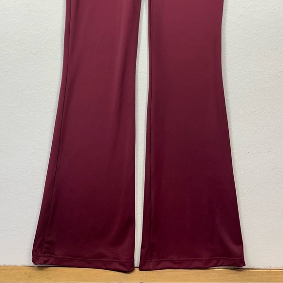 Weissman Maroon Jumpsuit Plain Flare Legs NEW - Picture 6 of 8